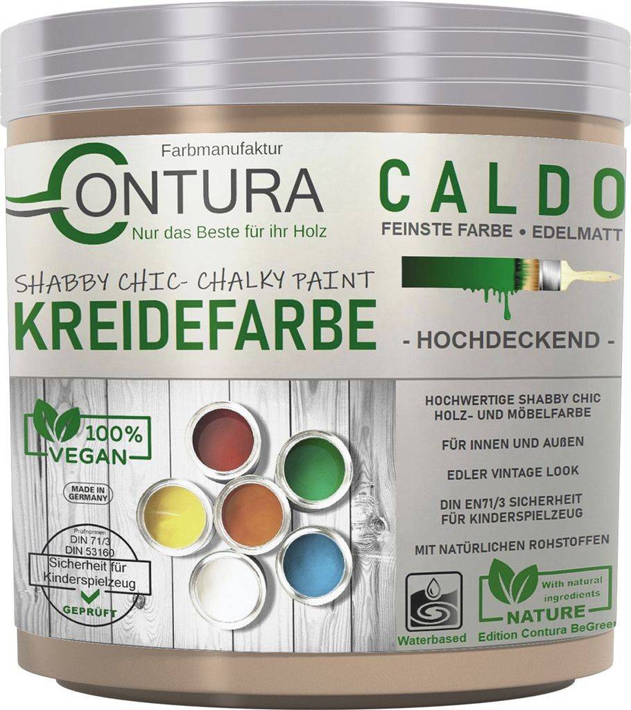 Contura BeGreen 250ml. Kreidefarbe Shabby Chic Möbellack - 10 Crunchy