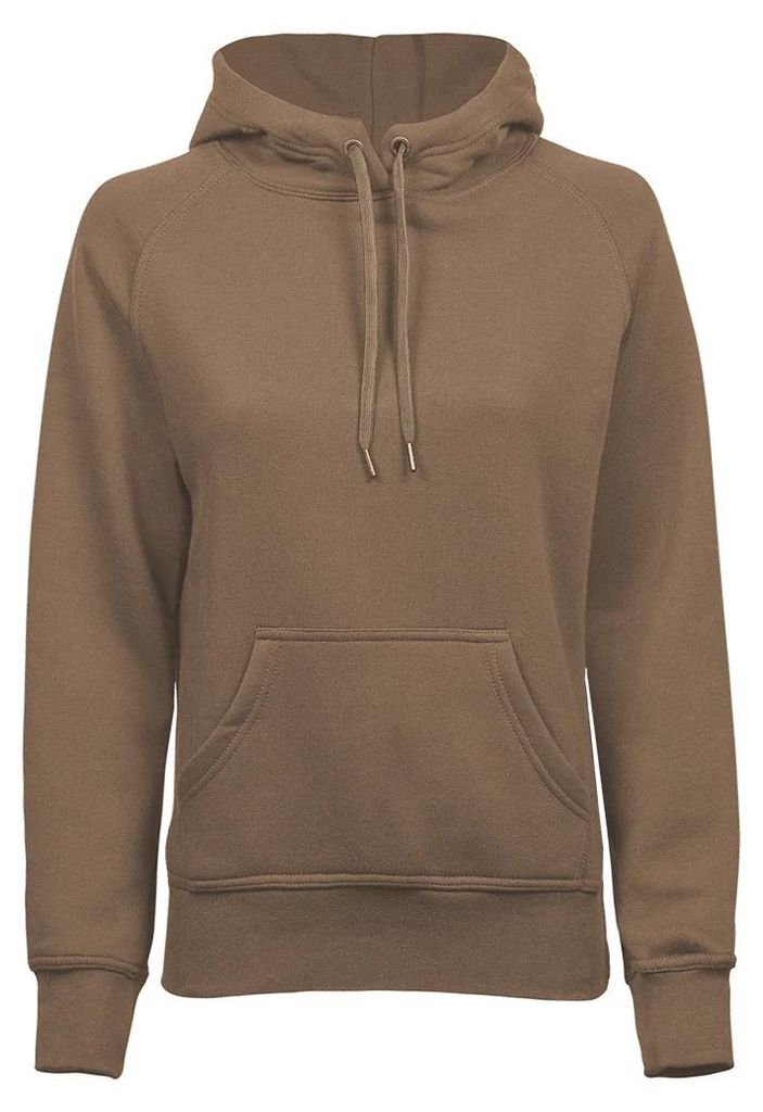Tee Jays - Sweatshirt mit Kapuze für Damen Raglanärmel PC3427 (XXL) (Holz)