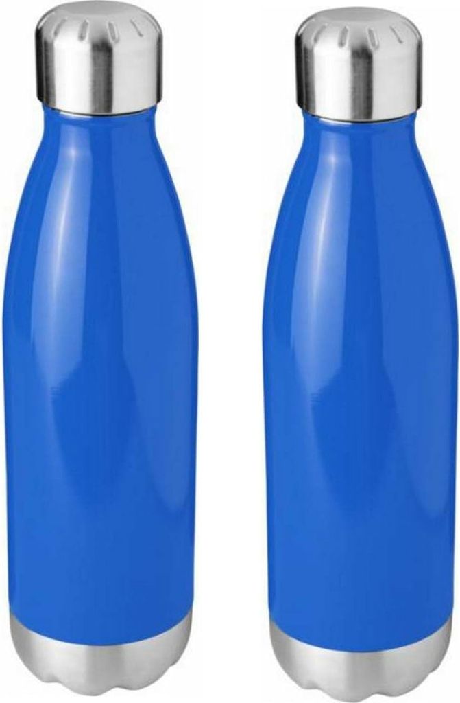 2er-Pack – Edelstahl-Vakuum-Trinkflasche – Thermosflasche – 510 ml – doppelwandig – heiß & kalt – auslaufsicher – Blau