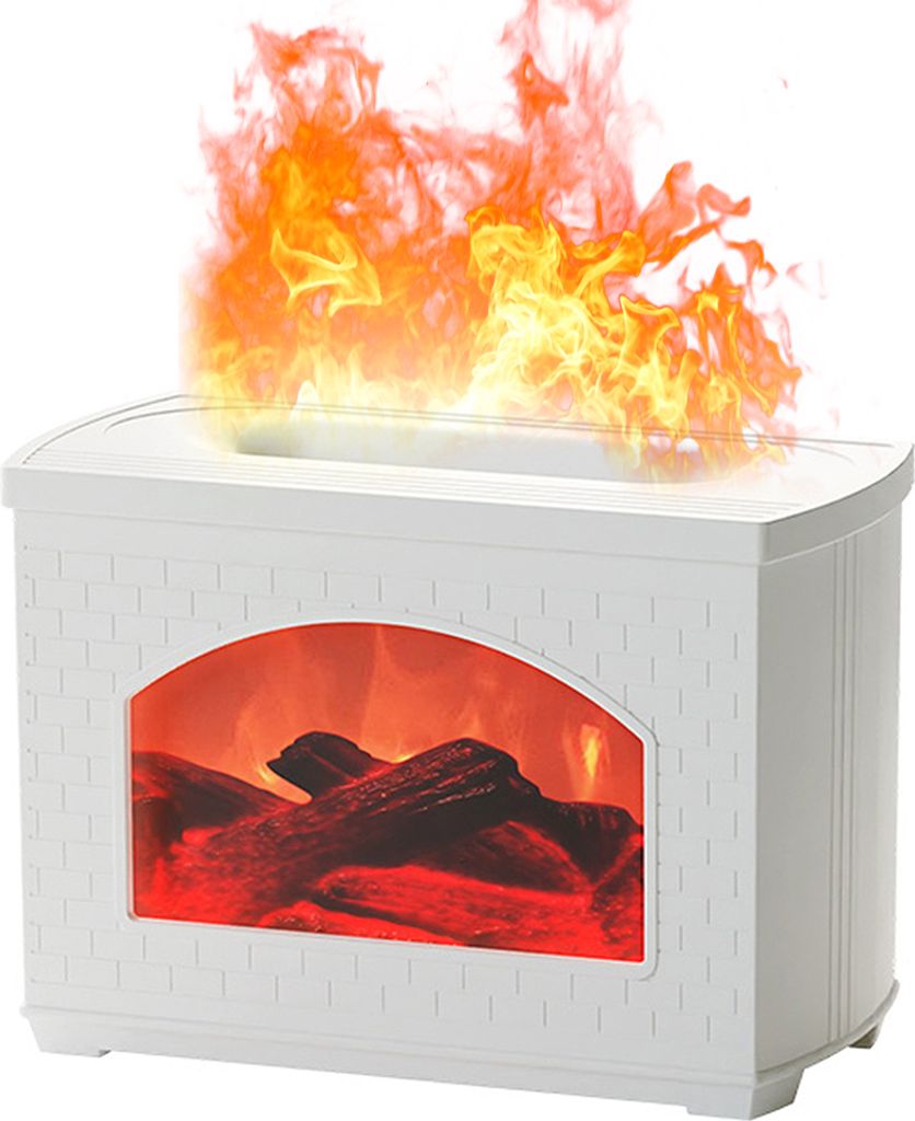 Flammenaroma-Diffusor fuer aetherische oele, stumm, 270 ml, USB-betrieben, wasserlos, automatische Abschaltung, Simulation, Flammennebel, Aromather...