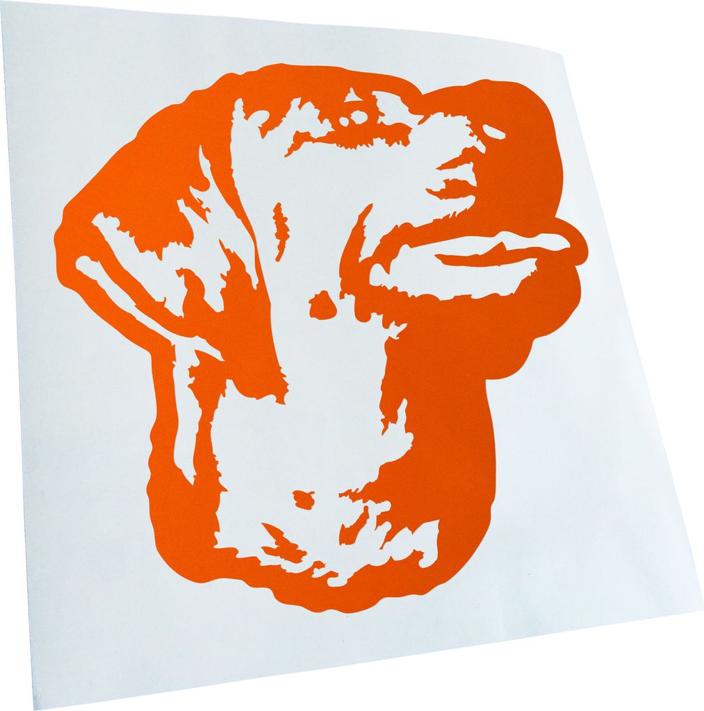 Kiwistar - Autoaufkleber - Redbone Coonhound Hund - Orange - 40x36cm - Aufkleber für Auto, Laptop, Fahrrad, LKW, Motorrad Mehrfarbig JDM Decal Racing