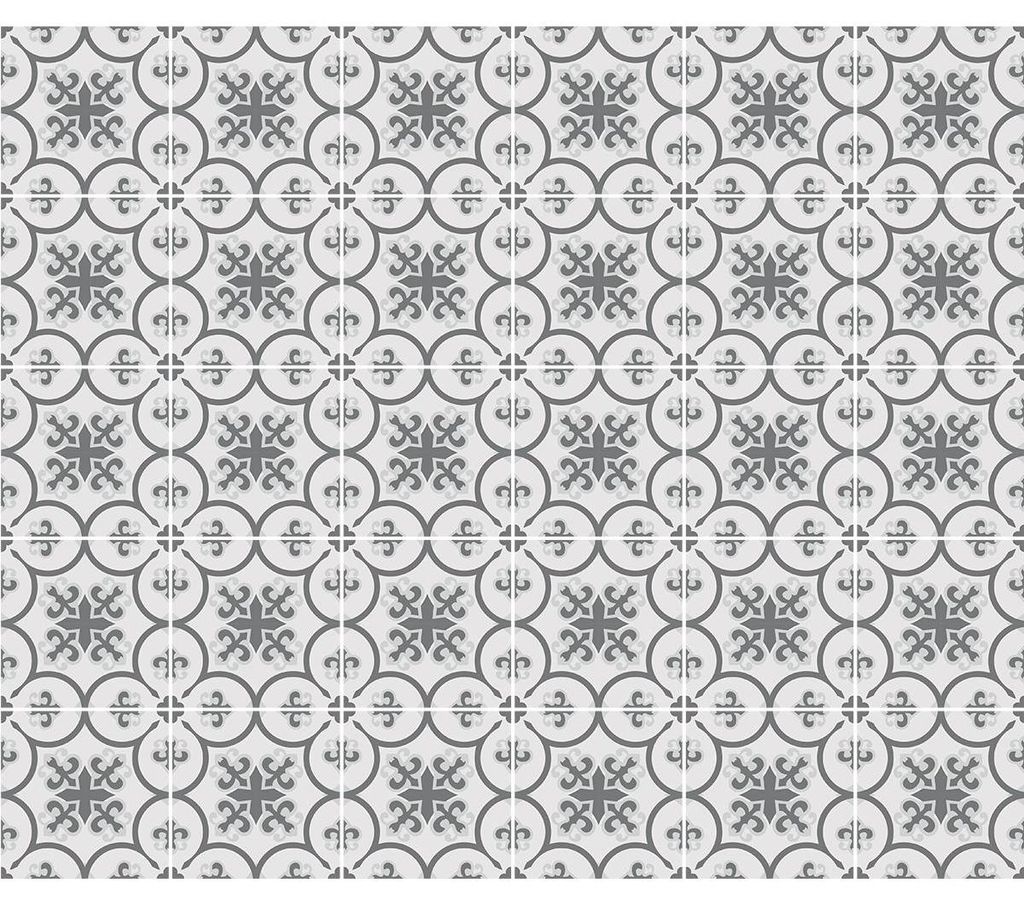Selbstklebende Fliesenaufkleber für Küche und Bad – 30 Zementfliesenaufkleber (Azulejos Diaz) – 30 Aufkleber 15 x 15 cm