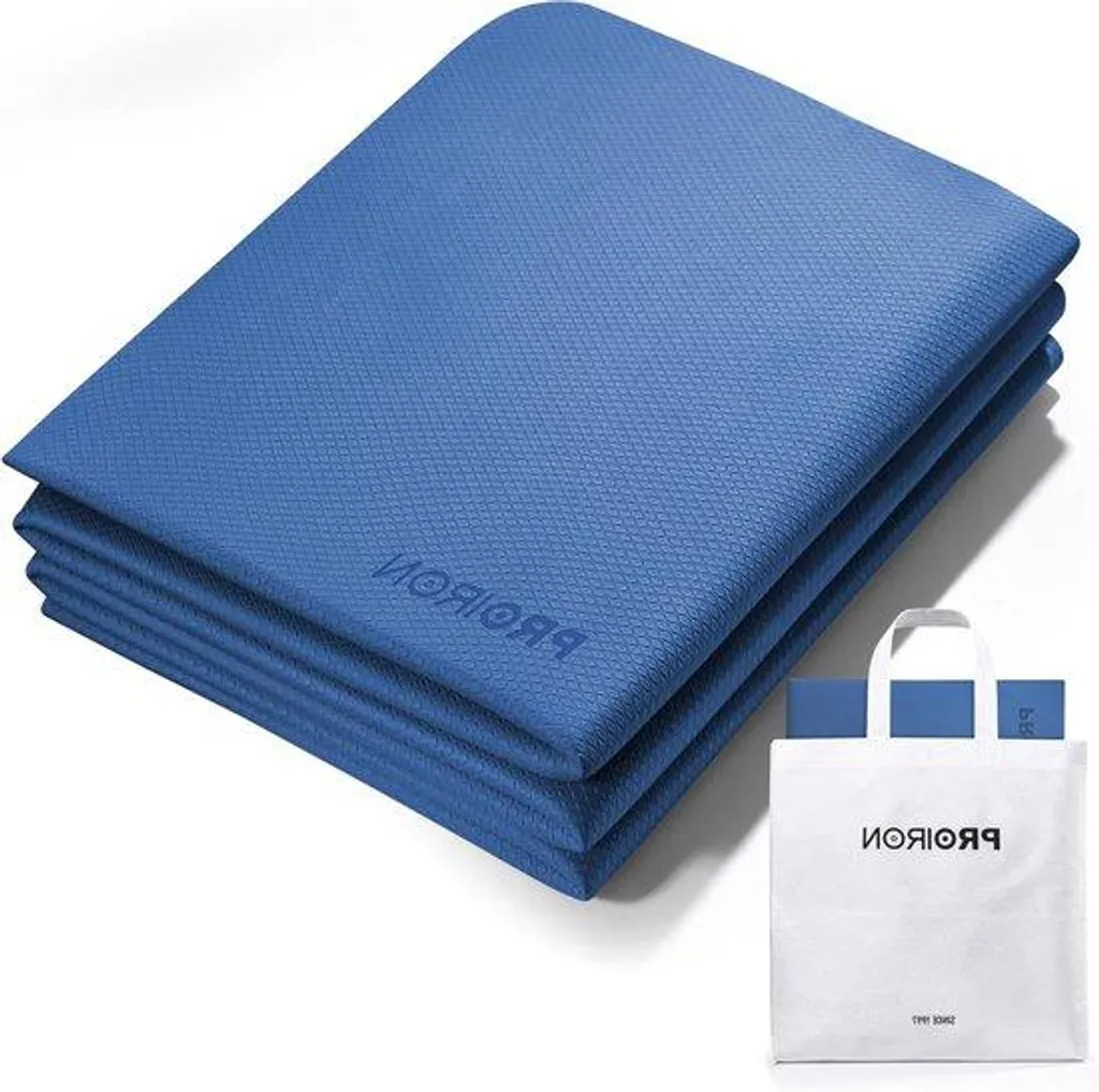 Tapis de yoga antidérapant pliable 6mm - Matériau TPE ultra léger voyage
