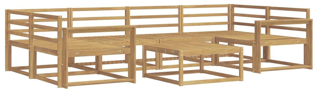 Outdoor-Sofagarnitur 7 pcs Weiß