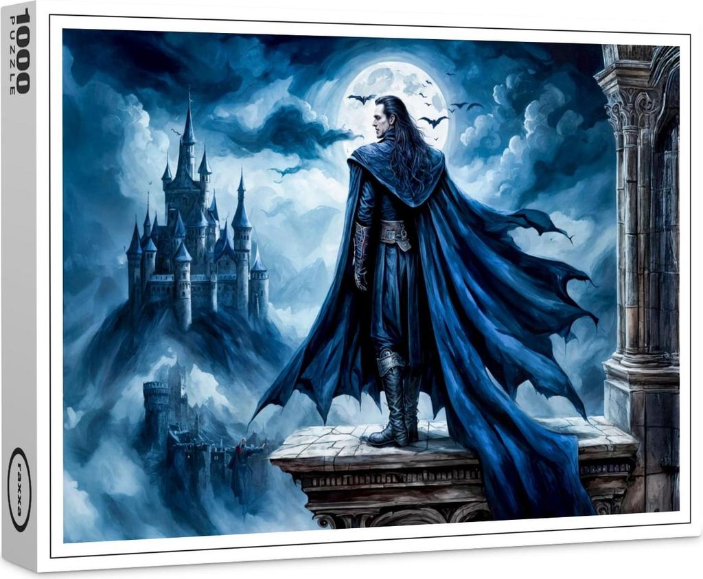 raxxa Premium-Puzzle "Vampire in Moonlit Castle Scene", 1000 Teile