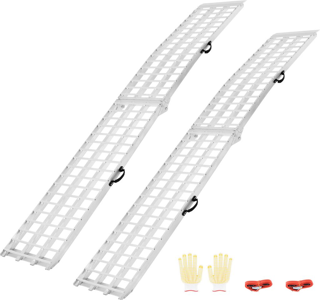 SucceBuy 2000 lbs Aluminiumrampen, 2 Stück, strapazierfähig, mit Griffen