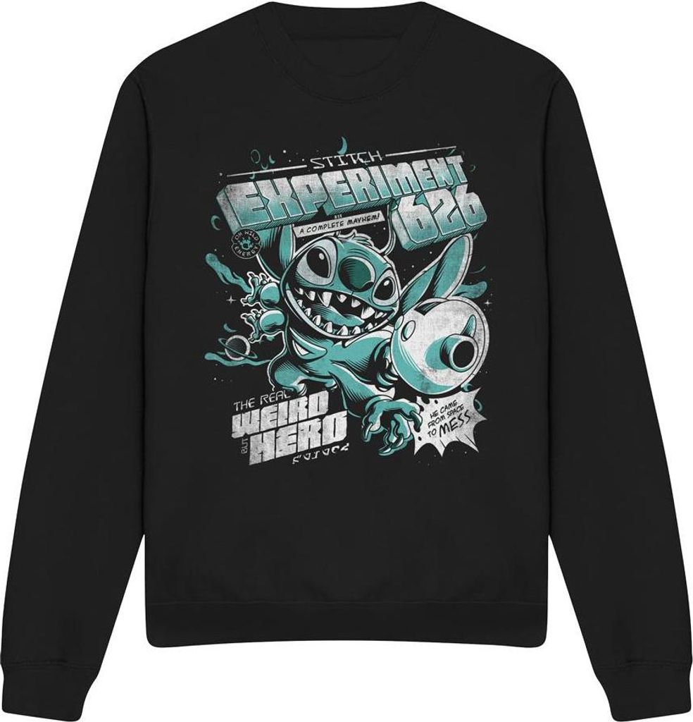 Lilo & Stitch - "Experiment 626" Sweatshirt für Herren/Damen Uni TV19898 (XL) (Schwarz)