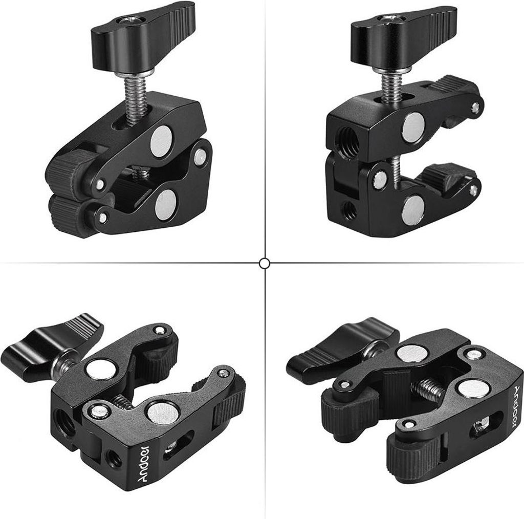 Andoer Krabbenzange Clip Super Clamp mit 1/4 Zoll und 3/8 Zoll Schraubenloch