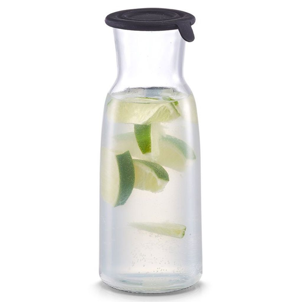 Glasdekanter mit Silikondeckel, Glas, Kanne, 700 ml, Produktbild 