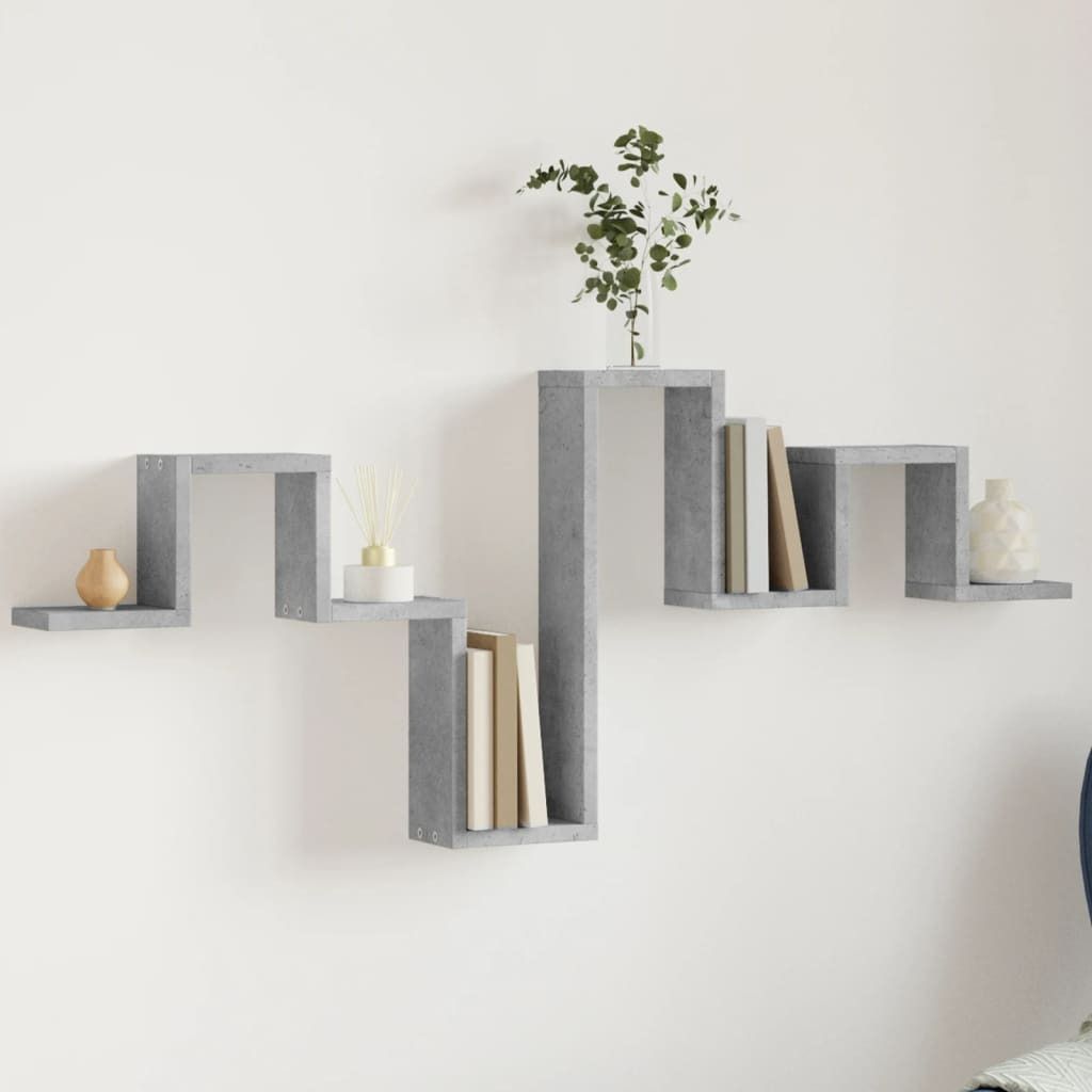 "im Sonderangebot"Wandregal - modernes Design - Hängeregal/Küchenregal - Betongrau 104,5x10x43cm Holzwerkstoff DE583293 - Wandregale