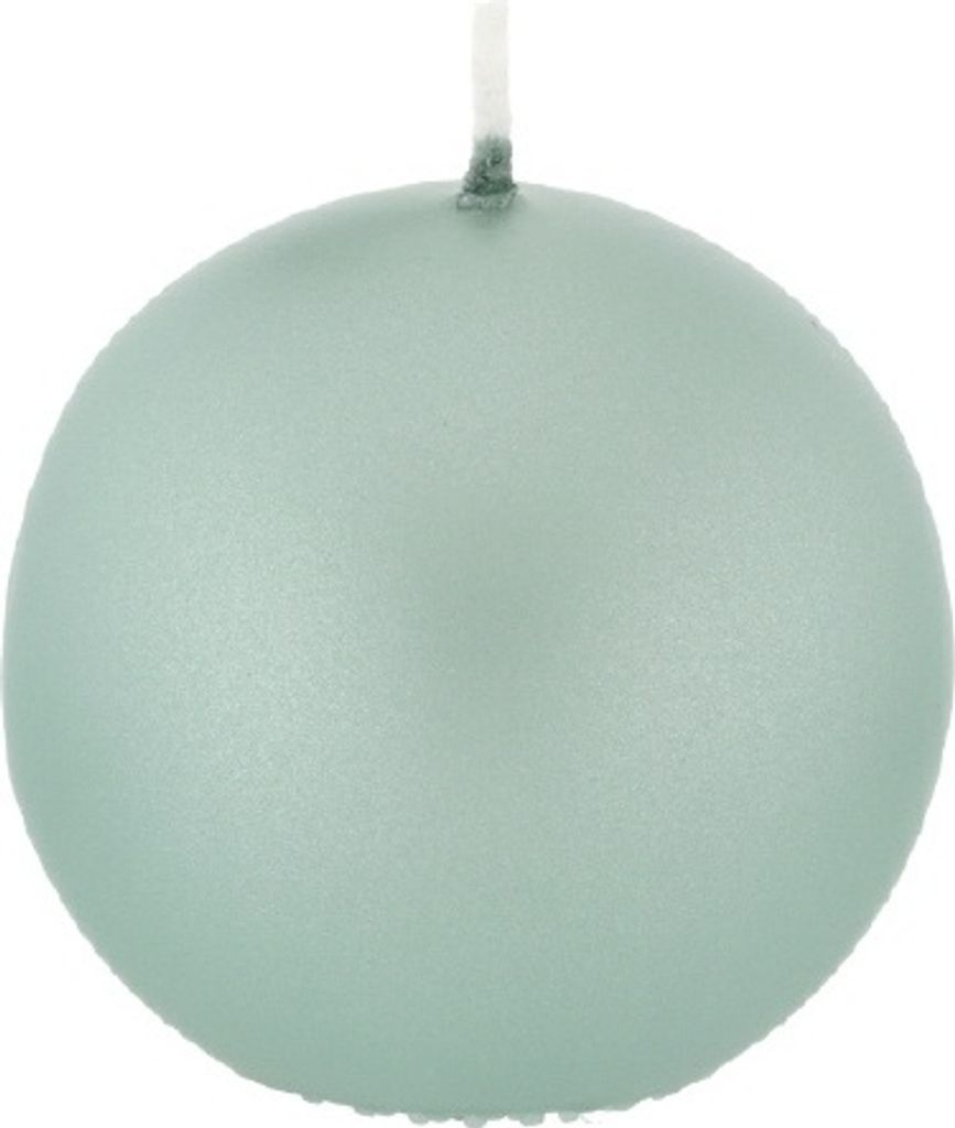Kugelkerzen Candy Grün mit Metalleffekt (Metallic Matt), Ø 15 cm, 2 Stück