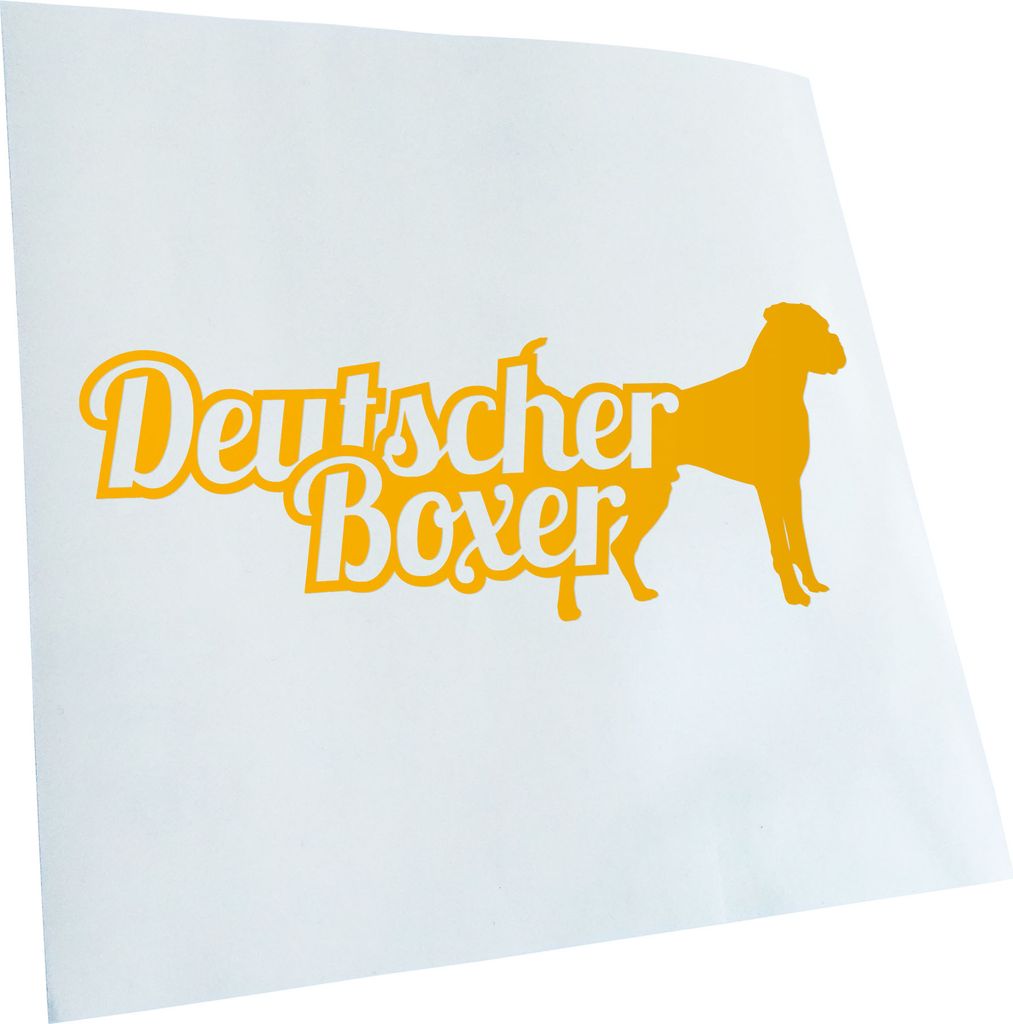 Kiwistar - Autoaufkleber - Deutscher Boxer mit Name German Heckscheibenaufkleber - Aufkleber für Auto Kfz Fahrrad, LKW, Truck Mofa