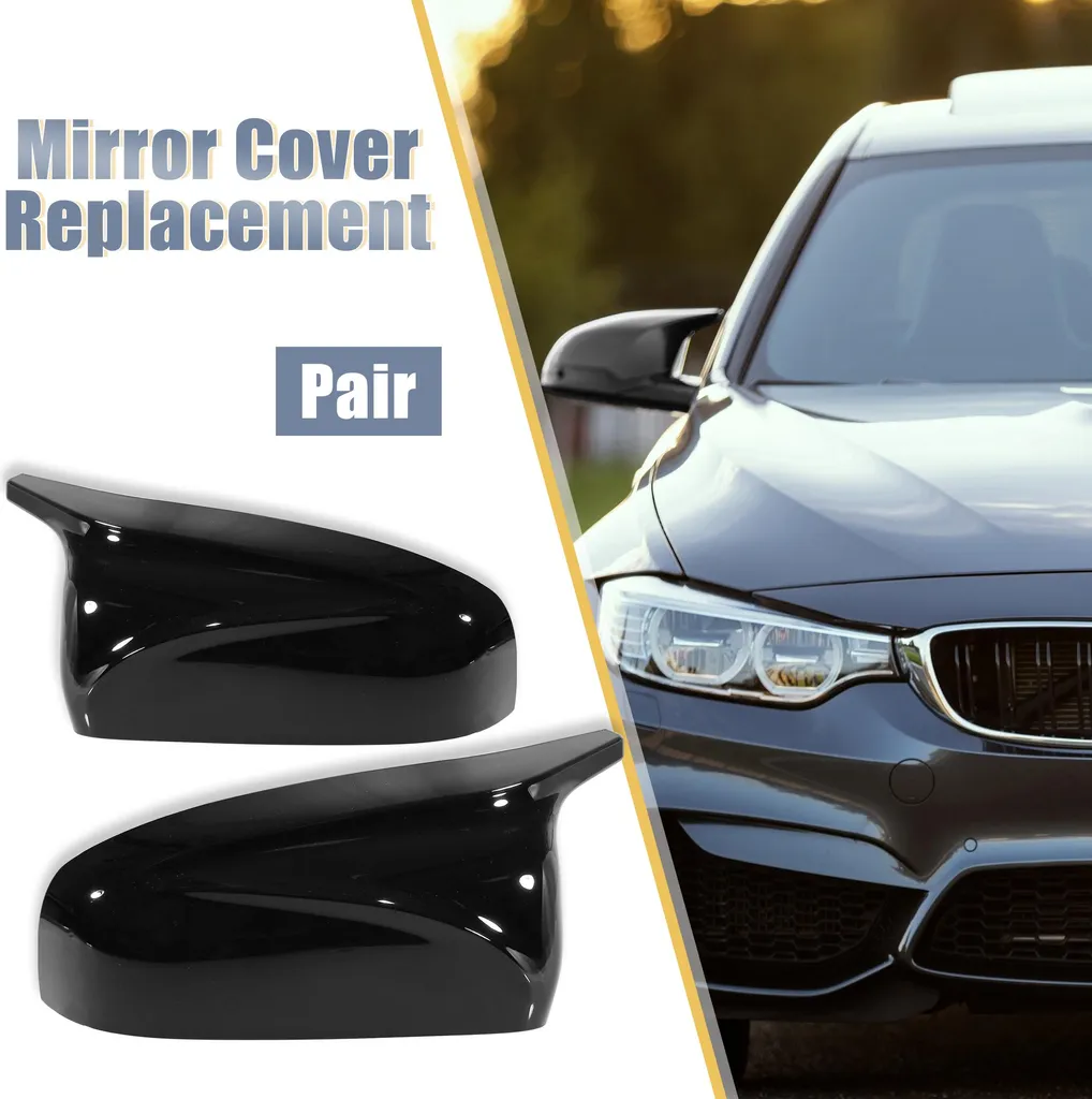 Kit de remplacement pour coque de rétroviseur abîmée noir laqué