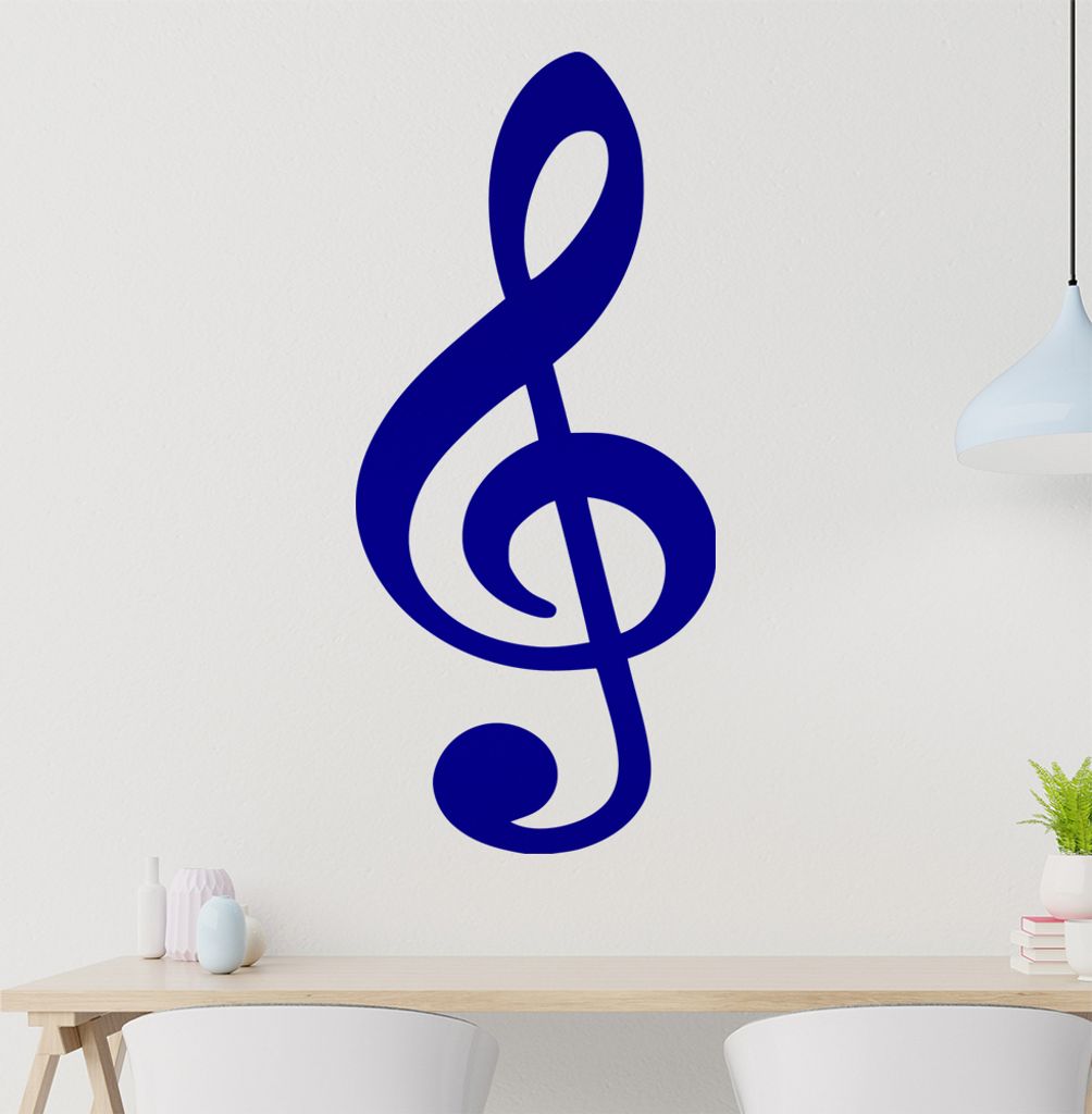 KIWISTAR Notenschlüssel Melodie Lied Takt Note Wandtattoo in 6 Größen - Wandaufkleber Wall Sticker - Dekoration, Küche, Wohnzimmer, Schlafzimme...