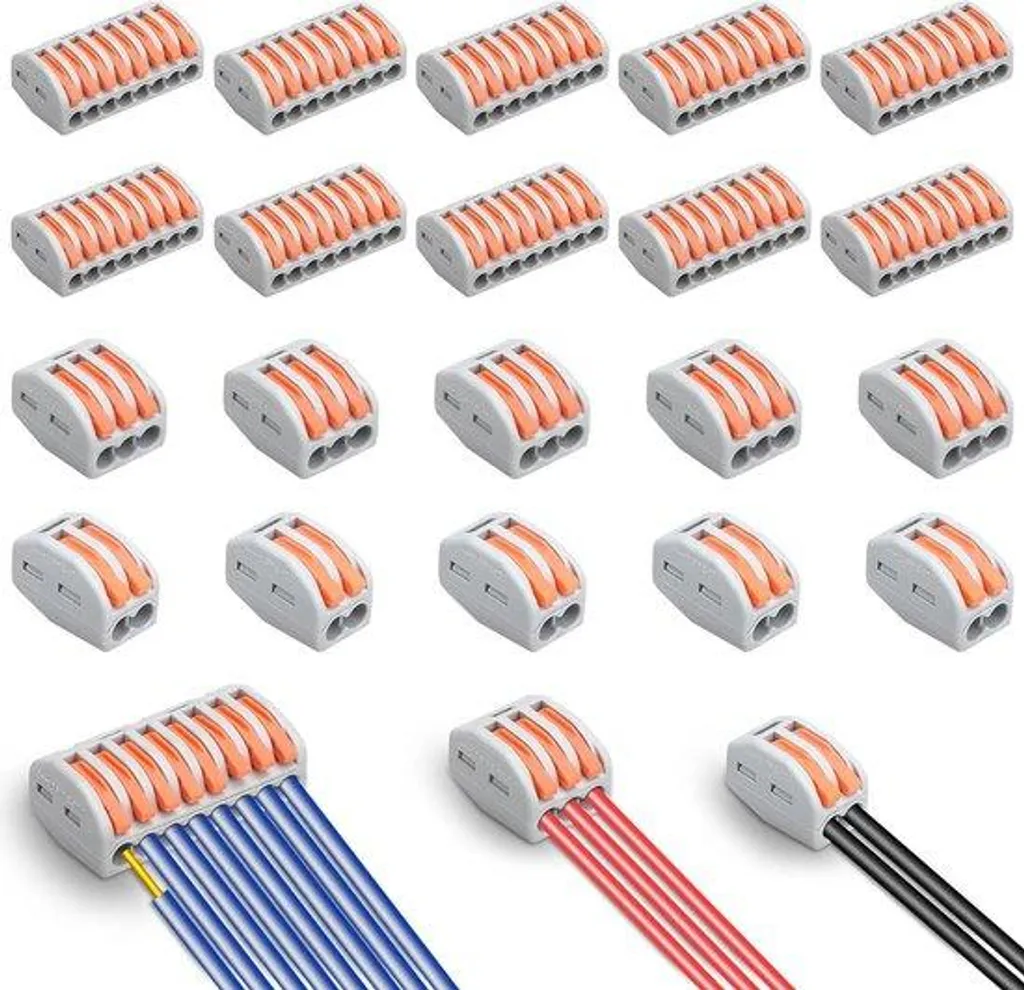 Allecto Premium Connecteurs de Câbles : 20 Bornes de Raccordement Lester