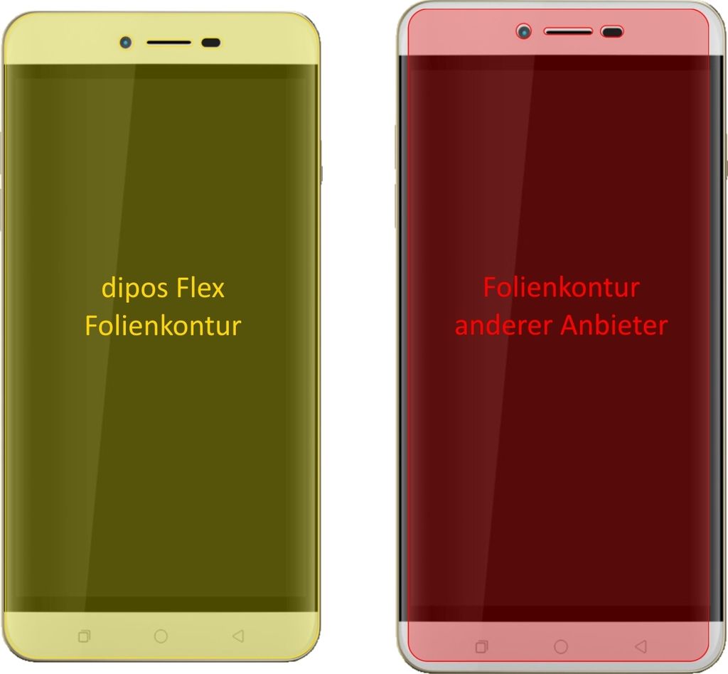 3x Schutzfolie für Coolpad Torino R108 Folie, 100% Displayabdeckung, dipos Flex