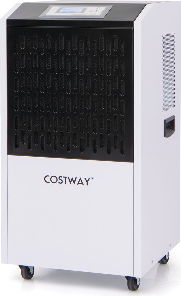 COSTWAY Luftentfeuchter kommerziell 118 L/Tag & Räume bis 790 m², Bautrockner mit 24H Timer, 4 Rädern & Ablaufschlauch Entfeuchtungsgerät Indus...