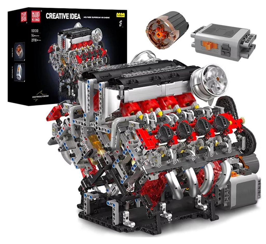 Mould King 10130 Technic Sportwagen Klemmbausteine F488 Rot Produktbild 