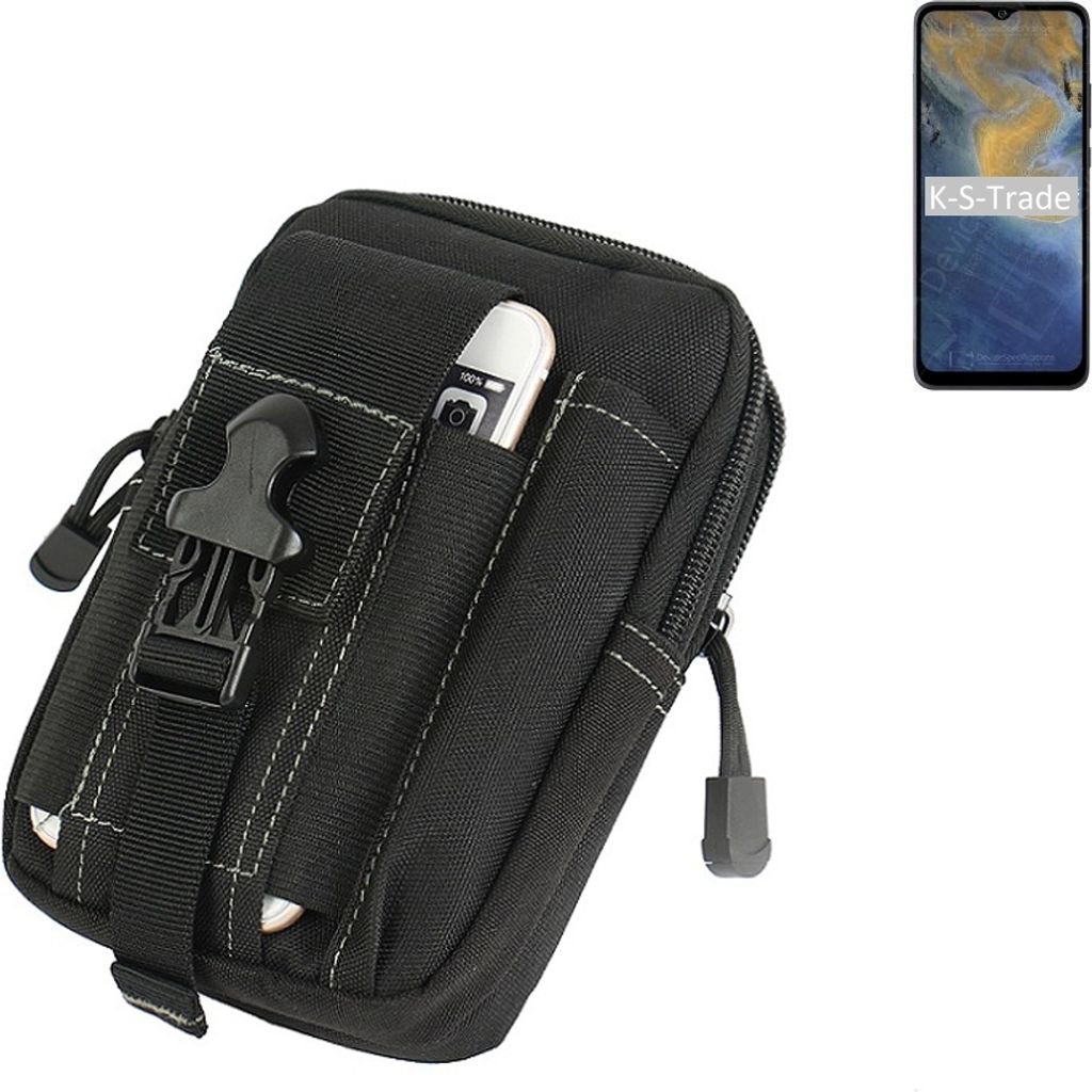 K-S-Trade Gürtel Tasche kompatibel mit ZTE Blade A51 Gürteltasche Holster Schutz Hülle Handy Hülle Smartphone outdoor Handy-Hülle schwarz