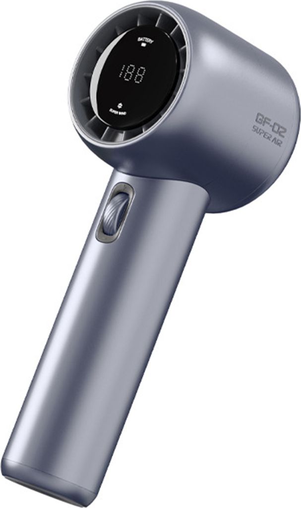 Tragbarer Handventilator, einstellbarer Turbo-Mini-Ventilator, Digitalanzeige, batteriebetrieben, wiederaufladbar über USB, persönlicher Ventilator