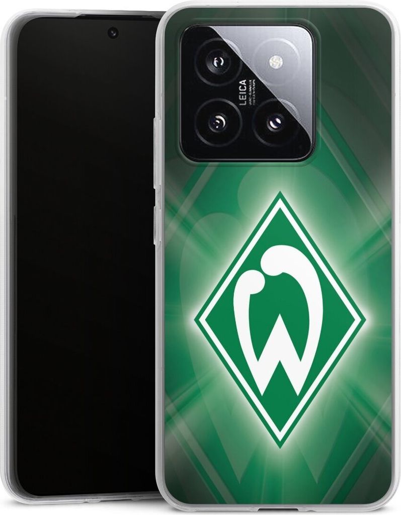 DeinDesign Handyhülle für Xiaomi 14 Silikon Hülle Case Smartphone Schutzhülle Offizielles Lizenzprodukt SV Werder Bremen Wappen