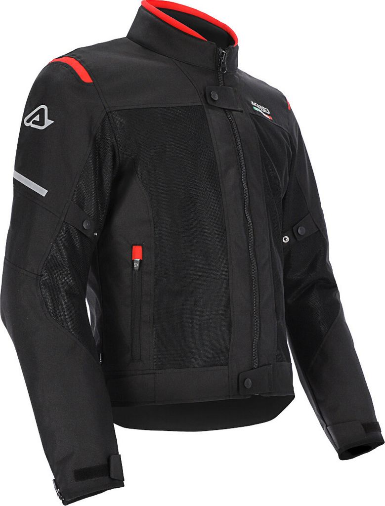 Acerbis On Road Ruby Motorrad Textiljacke, schwarz/rot, XL