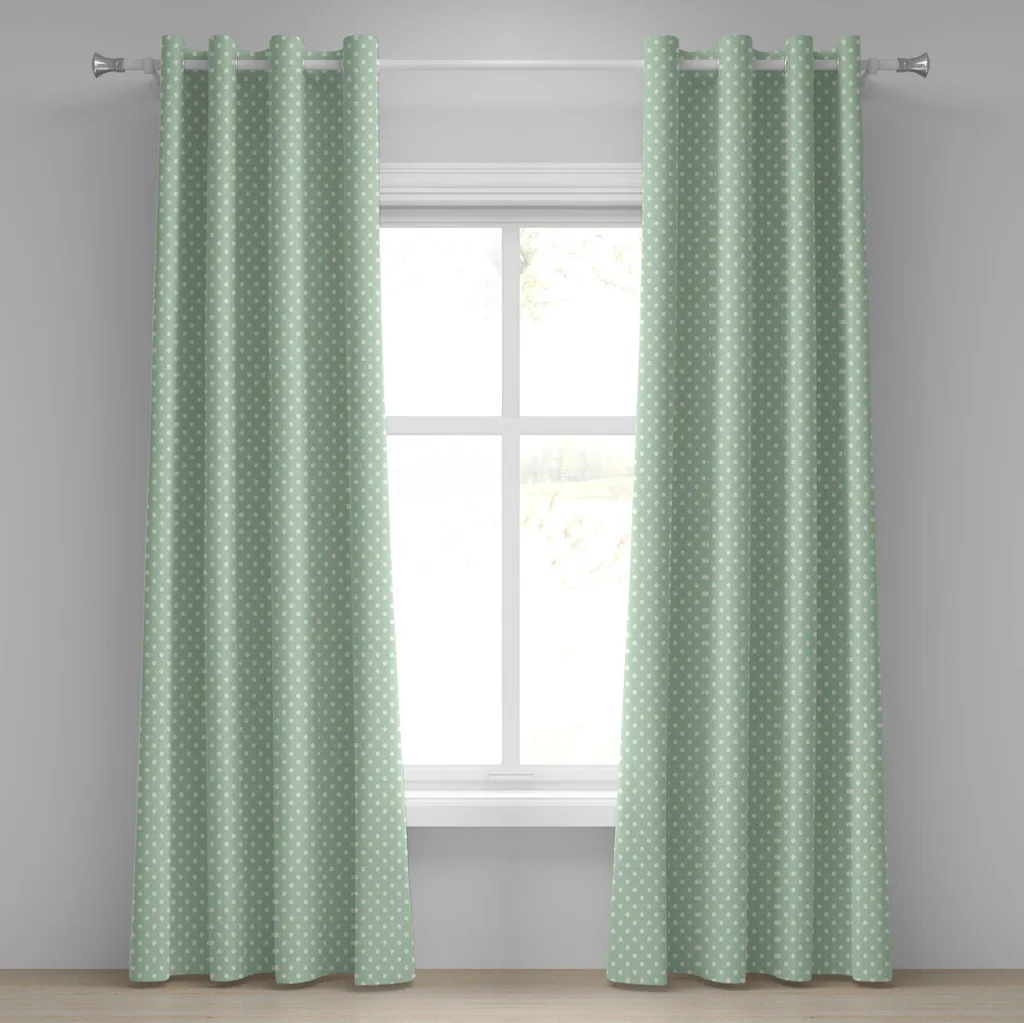 Tenda Camera Letto Menta Pois 280x225 ABAKUHAUS | Lavabile e Pratica