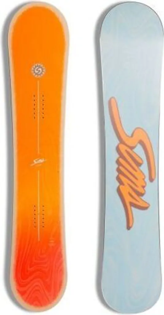 Snowboard Sims Fluid 138cm Orange WMS avec noyau léger et design pro