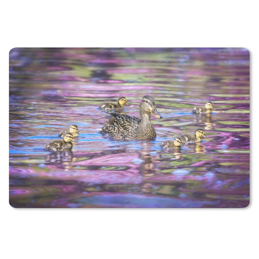 MuchoWow Mauspad Mousepad Ente - Wasser - Farben 27x18 cm - Mousepads - Maus Mat - Pad - Mausunterlage - Büroartikel - Desk Matten