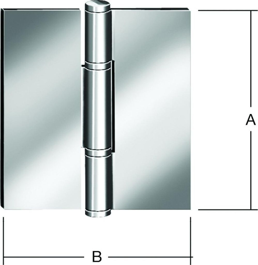 VORMANN Tür-Scharnier B85xH90mm gerollt Edelstahl,rostfrei