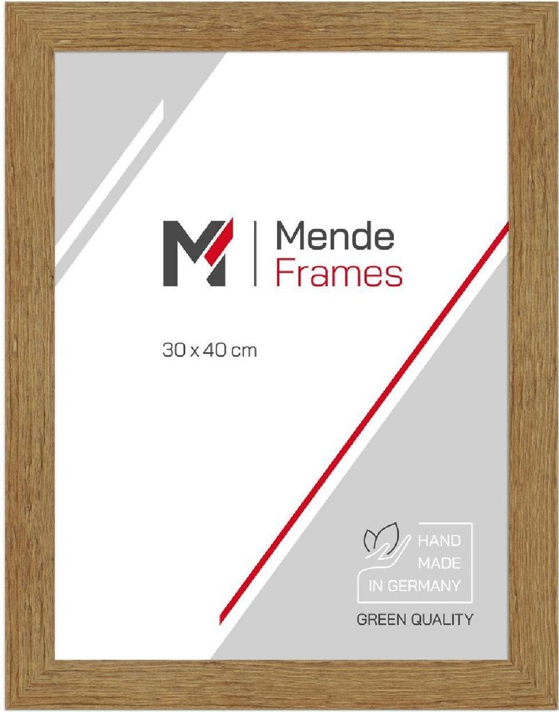 MendeFrames Bilderrahmen H750 Massivholz 45x60 cm eiche Antireflexglas