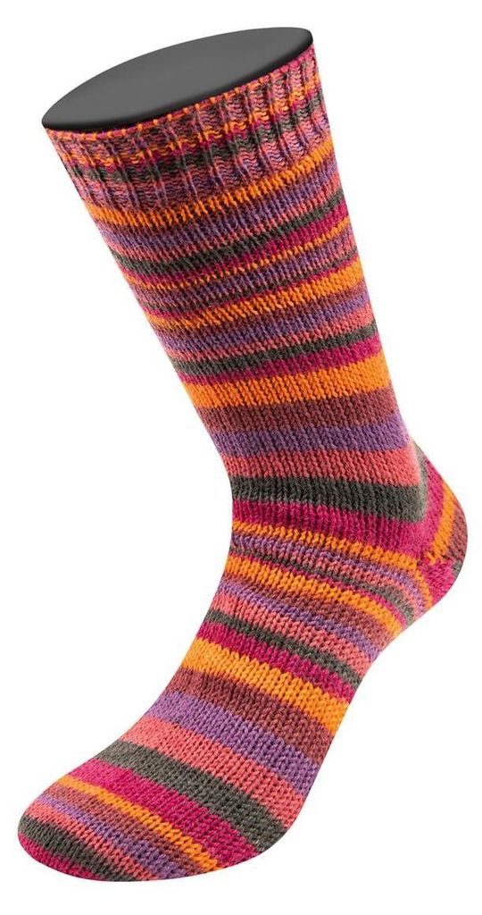 Lana Grossa - Meilenweit 8-fach 150g Granita 9975 asternrot orange burgund violett rot anthrazit