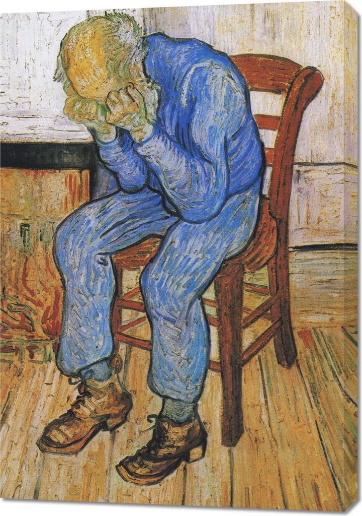 Bild 70x100cm At Eternity's Gate, Van Gogh Vintage für das Wohnzimmer