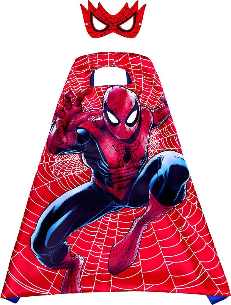 Roter Karnevalsumhang und Marvel-Maske - Spiderman Produktbild 