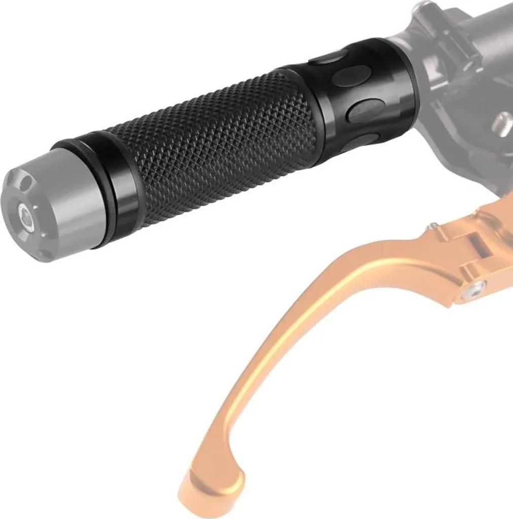 Poignées Motea 5X 22mm avec grip antidérapant noir pour guidon moto - 4