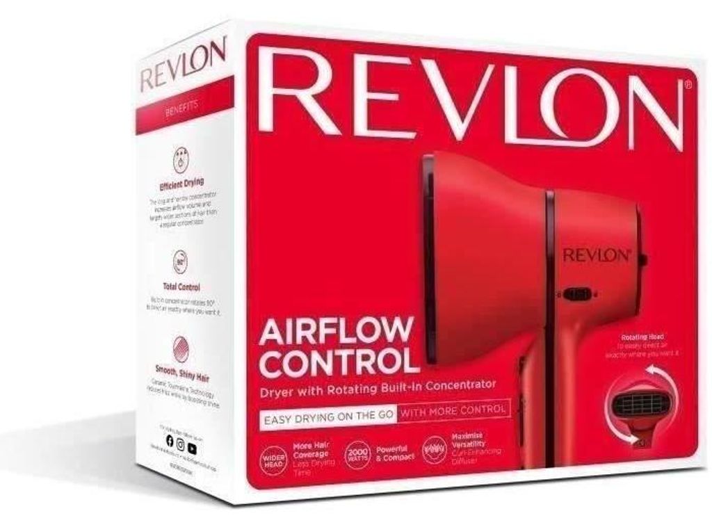 Revlon RVDR5305E, Czerwony, Monochromatyczny, Wysuwany Zdjęcie produktu 
