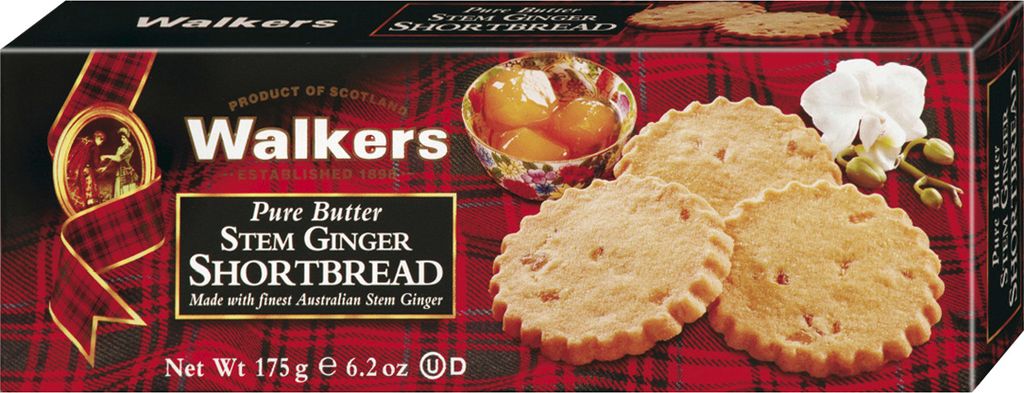 Walkers Pure Butter Stem Ginger Shortbread 175g Obrázek produktu 