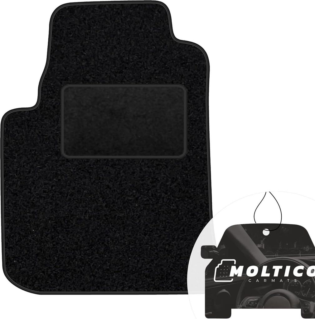 moto-MOLTICO Fahrer Fußmatte Auto Velours Fahrerseite Autoteppiche Schwarz Fahrermatte 1-teilig passend für Rover 600 1993-2000