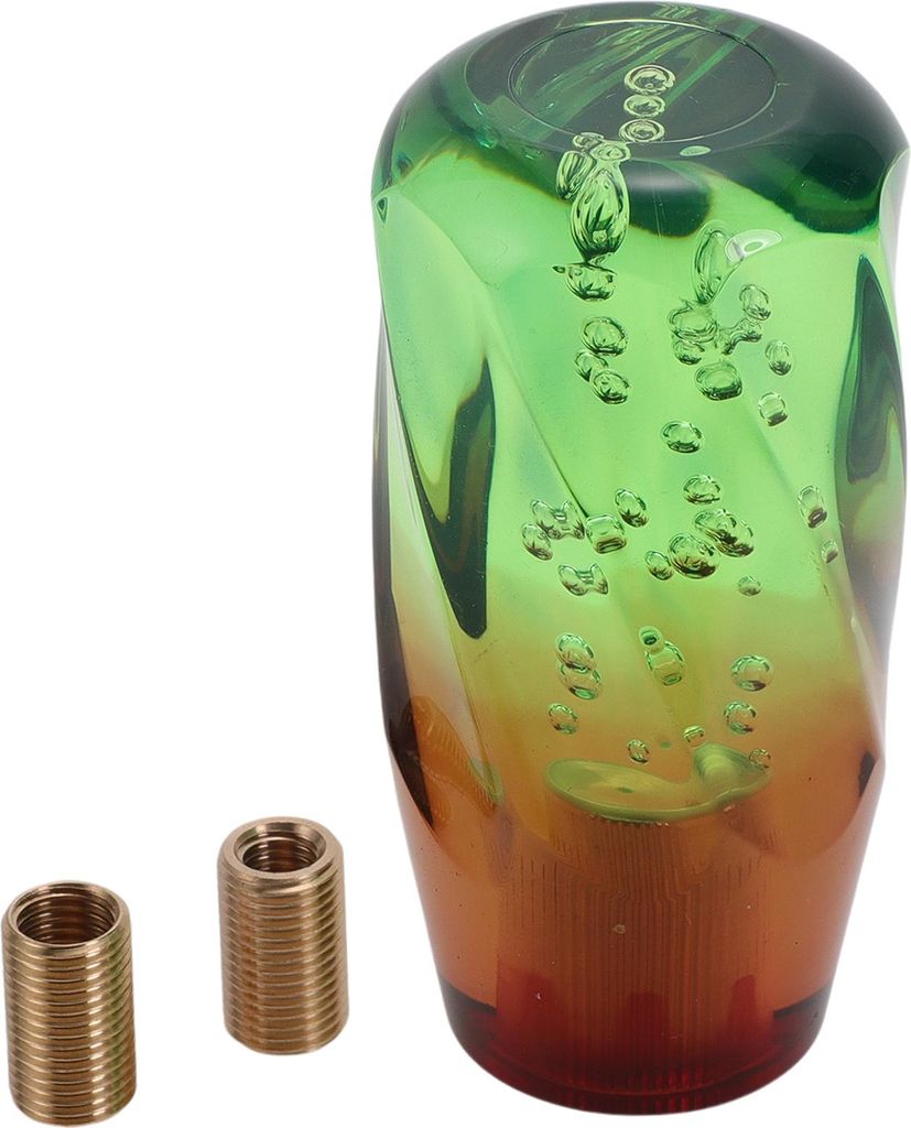 Auto Schaltknauf, 10cm Universal fš¹r Automatik- und Schaltgetriebe mit 2 Adaptern Acryl Grš¹n Braun 1 Set