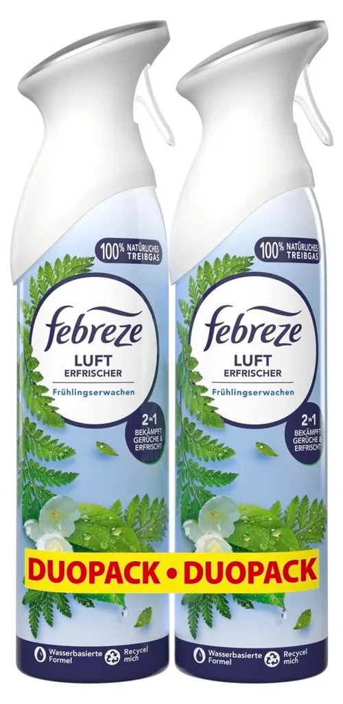 Purificateur d'Air Febreze pour Maison Parfum Printemps 2 x 185 ml en Lot