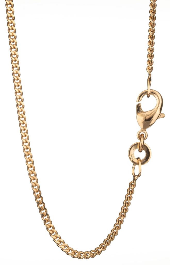 Panketting 42 cm, "Königskette", 1,4 mm, verguld met 18 Productafbeelding 