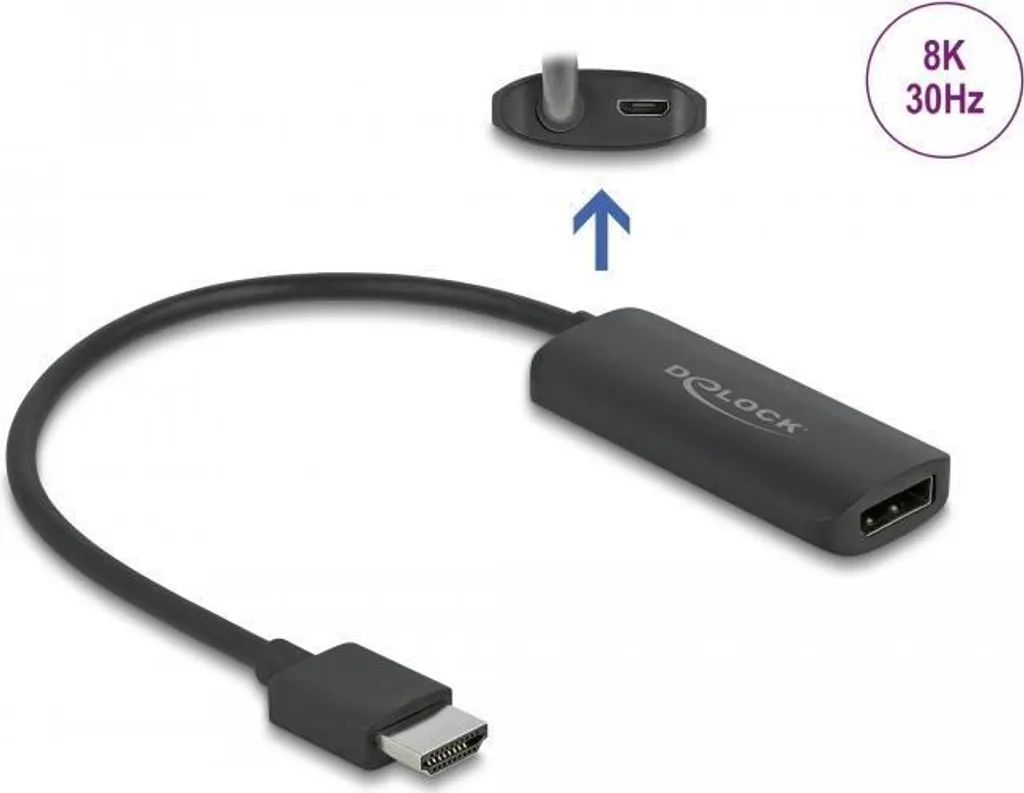 Adaptateur Vidéo 8K HDMI vers DP avec support HDR et haute résolution - 4