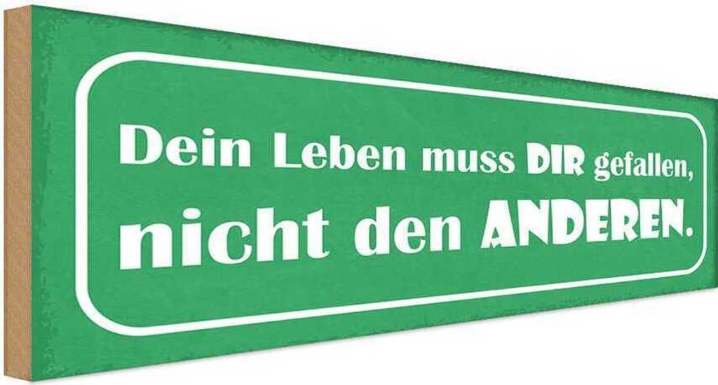 vianmo Holzschild 10x27 cm dein leben muss Die gefallen Dekoration