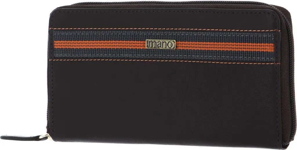 Mano Don Leonardo Portefeuille Continental RFID Cuir Marron Foncé