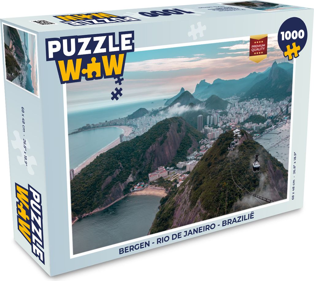 MuchoWow Puzzle 1000 Teile Berge - Rio de Janeiro - Brasilien - Erwachsene - Rätsel