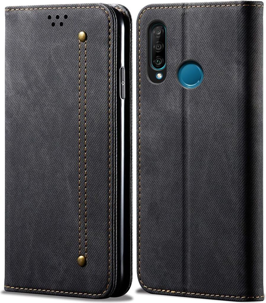 Huawei P30 Lite Hülle, LaimTop Denim Leder Brieftasche Produktbild 