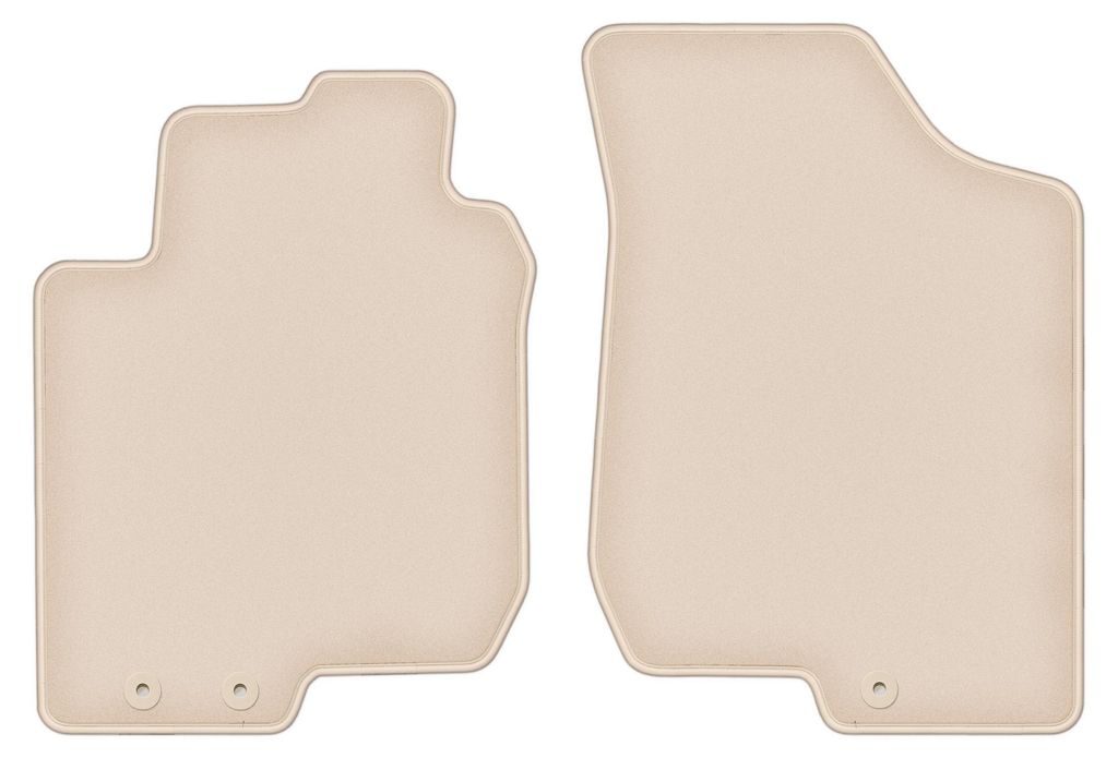 DURBAN Beige Velours-Fußmatten vorne für Hyundai i30 I Schrägheck, Kombi, CW (2007-2012)