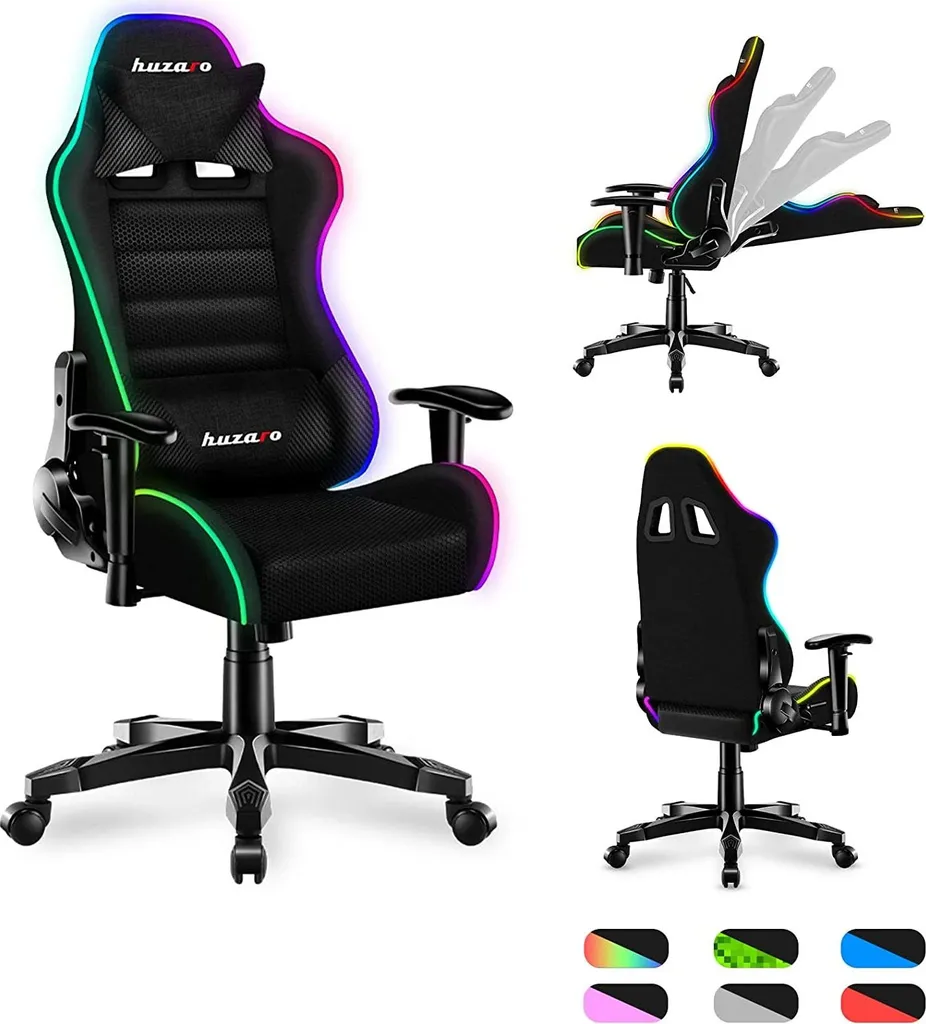Siège Gaming RGB Enfant 74x52x27 cm - Effets Lumineux et Confort Soft