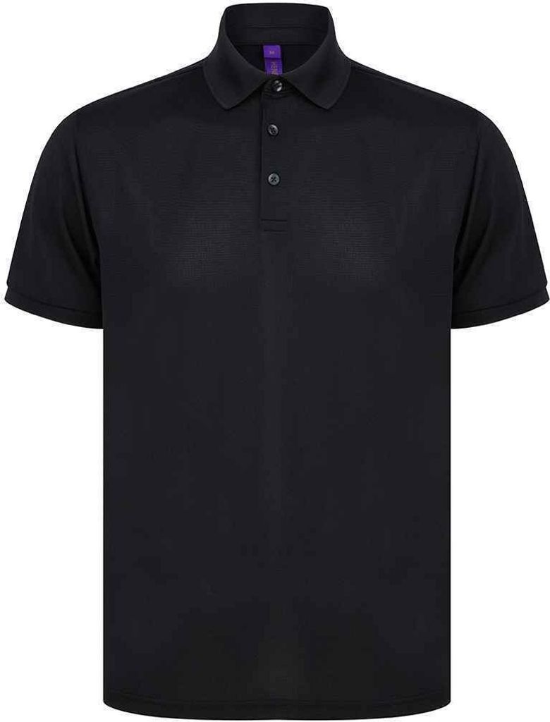 Henbury - "Pique" Poloshirt für Herren PC4429 (L) (Schwarz)