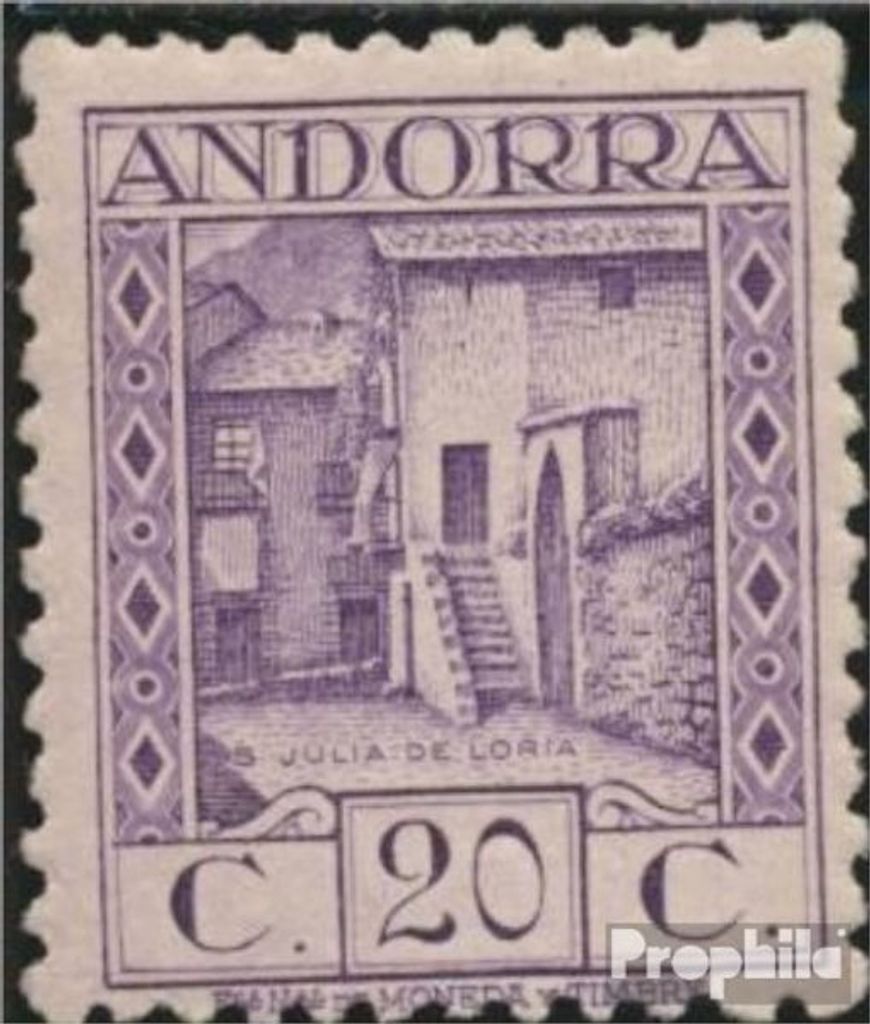 Briefmarken Andorra - Spanische Post 1929 Mi 19B postfrisch Landesmotive